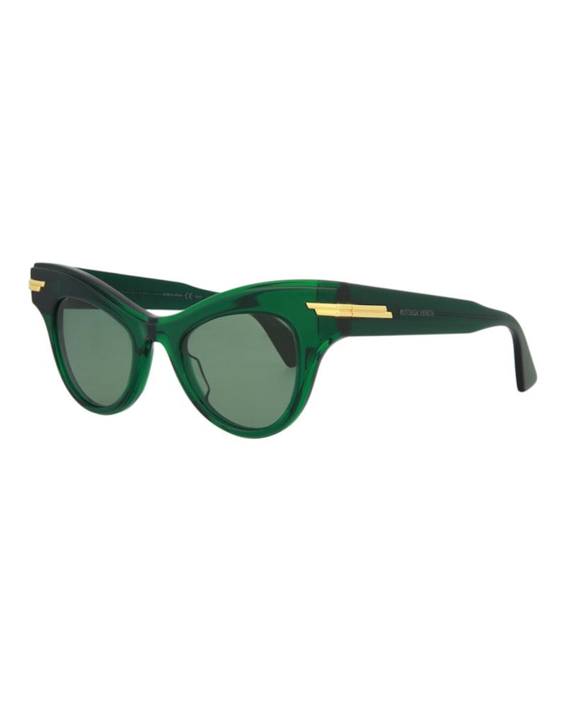 Bottega Veneta Cat Eye-Frame Acetate Sunglasses Green/Green/Green (BV1004S-30007851-005)