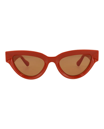 Bottega Veneta Cat Eye-Frame Injection Sunglasses Orange Orange Brown (BV1249S-30014560-004)
