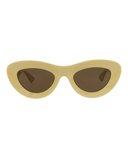 Bottega Veneta Cat Eye-Frame Injection Sunglasses Yellow Yellow Brown (BV1325S-30015750-002)