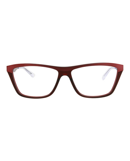 Bottega Veneta Cat Eye-Frame Metal Optical Frames Burgundy Burgundy Transparent (BV1133O-30011517-003)