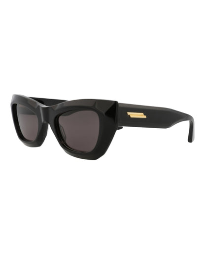 Bottega Veneta Cat Eye-Frame Recycled Acetate Sunglasses Black Black Grey (BV1251S-30014558-001)