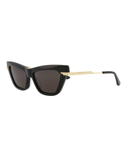 Bottega Veneta Cat Eye-Frame Recycled Acetate Sunglasses Black Gold Grey (BV1241S-30014294-001)