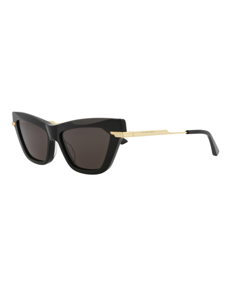 Bottega Veneta Cat Eye-Frame Recycled Acetate Sunglasses Black Gold Grey (BV1241S-30014294-001)