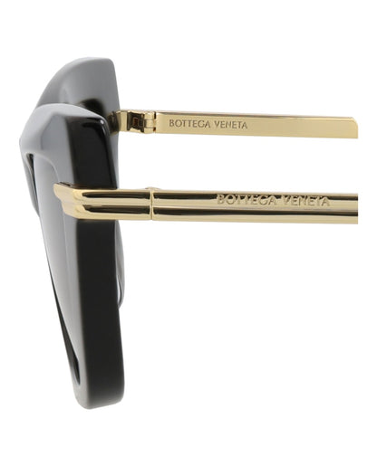 Bottega Veneta Cat Eye-Frame Recycled Acetate Sunglasses Black Gold Grey (BV1241S-30014294-001)