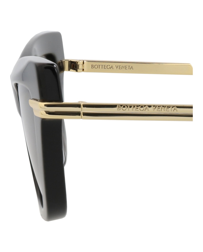 Bottega Veneta Cat Eye-Frame Recycled Acetate Sunglasses Black Gold Grey (BV1241S-30014294-001)