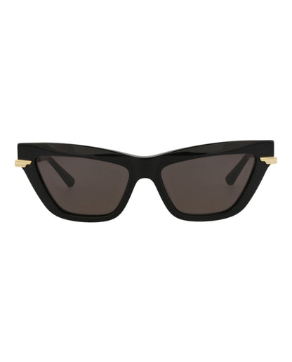 Bottega Veneta Cat Eye-Frame Recycled Acetate Sunglasses Black Gold Grey (BV1241S-30014294-001)