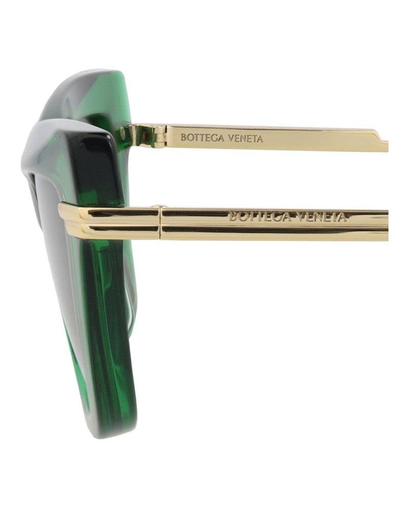 Bottega Veneta Cat Eye-Frame Recycled Acetate Sunglasses Green Gold Green (BV1241S-30014294-003)