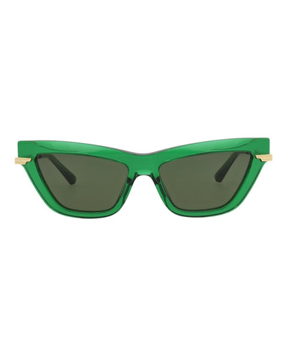 Bottega Veneta Cat Eye-Frame Recycled Acetate Sunglasses Green Gold Green (BV1241S-30014294-003)