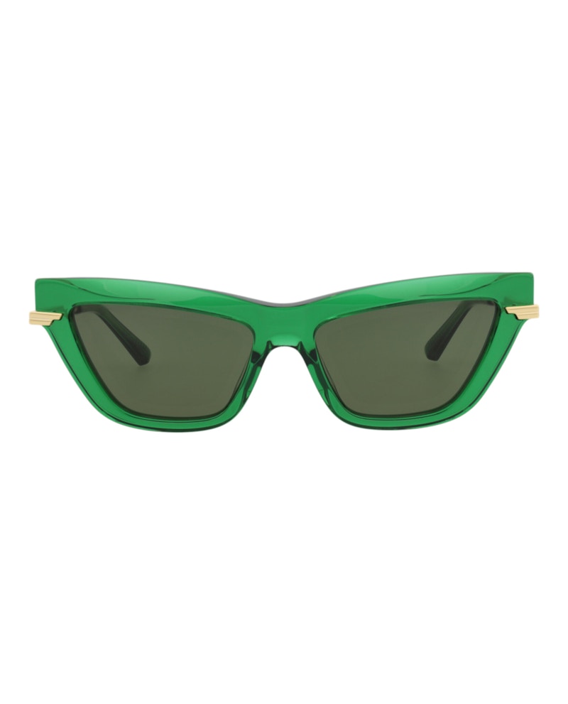 Bottega Veneta Cat Eye-Frame Recycled Acetate Sunglasses Green Gold Green (BV1241S-30014294-003)