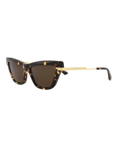 Bottega Veneta Cat Eye-Frame Recycled Acetate Sunglasses Havana Gold Brown (BV1241S-30014294-002)