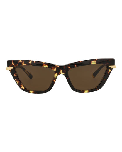 Bottega Veneta Cat Eye-Frame Recycled Acetate Sunglasses Havana Gold Brown (BV1241S-30014294-002)
