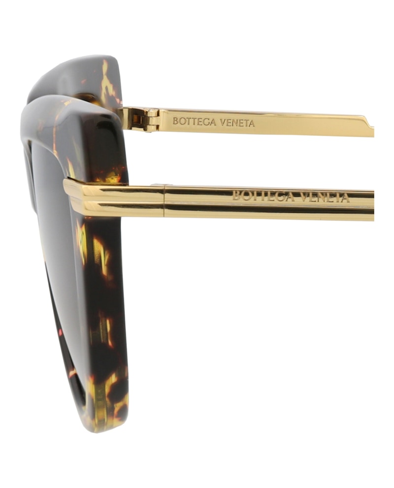 Bottega Veneta Cat Eye-Frame Recycled Acetate Sunglasses Havana Gold Brown (BV1265S-30014573-002)