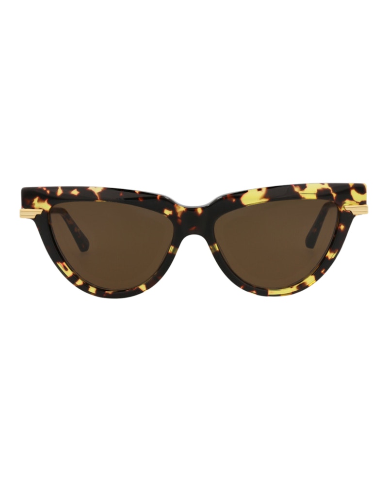 Bottega Veneta Cat Eye-Frame Recycled Acetate Sunglasses Havana Gold Brown (BV1265S-30014573-002)