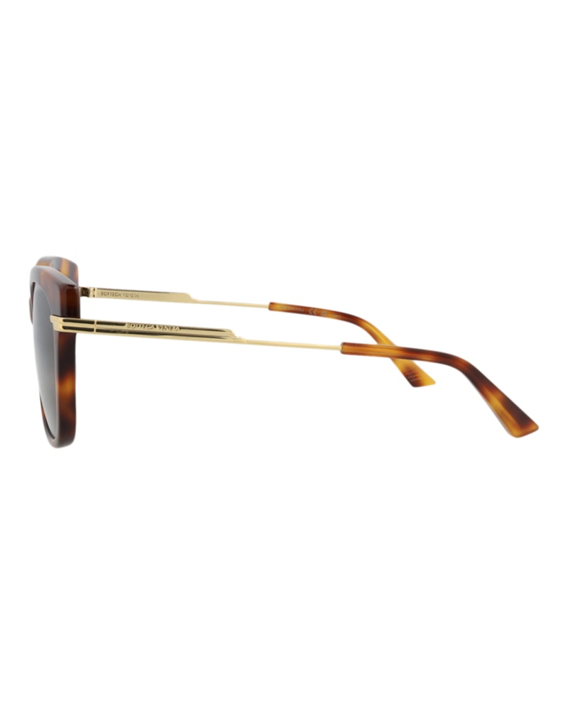 Bottega Veneta Cat Eye-Frame Recycled Acetate Sunglasses Havana Gold Green (BV1296SA-30015198-003)