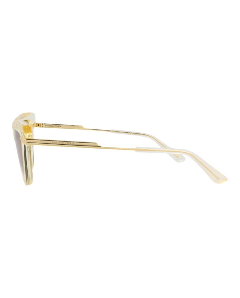 Bottega Veneta Cat Eye-Frame Recycled Acetate Sunglasses Yellow Gold Brown (BV1265S-30014573-004)
