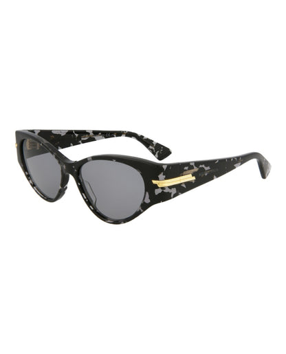 Bottega Veneta Cat Eye Sunglasses Black/Black/Grey (BV1002S-30007849-002)