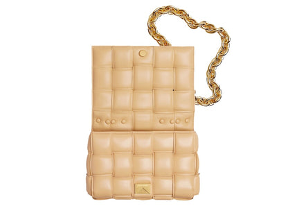 Bottega Veneta Chain Cassette Crossbody Bag Almond