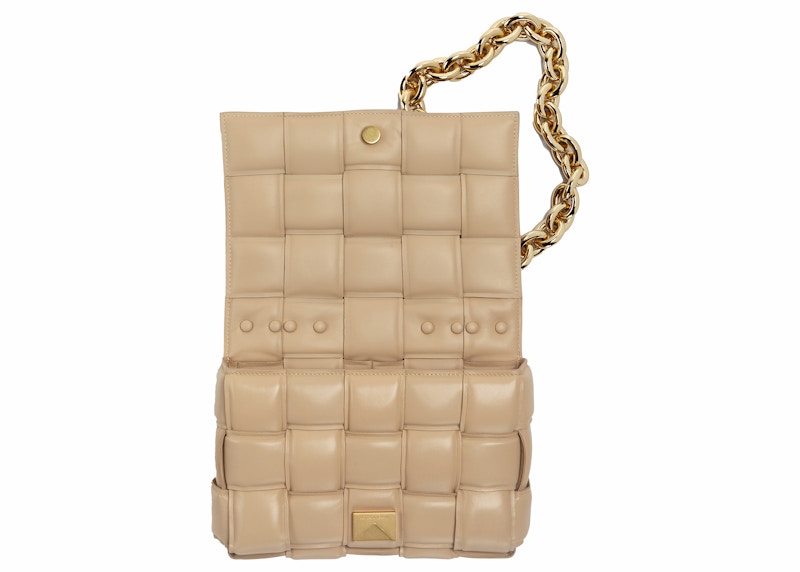 Bottega Veneta Chain Cassette Padded Intreccio Shoulder Bag Porridge