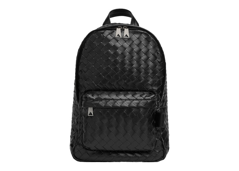 Bottega Veneta Classic Backpack Small Intrecciato Black