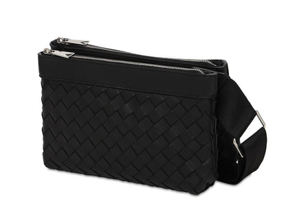 Bottega Veneta Classic Intrecciato Crossbody Black