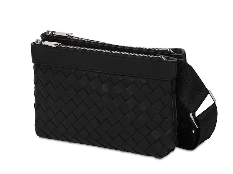 Bottega Veneta Classic Intrecciato Crossbody Black