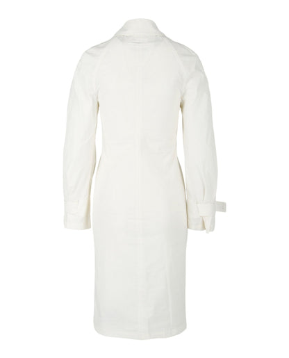 Bottega Veneta Collared Shirt Dress Chalk