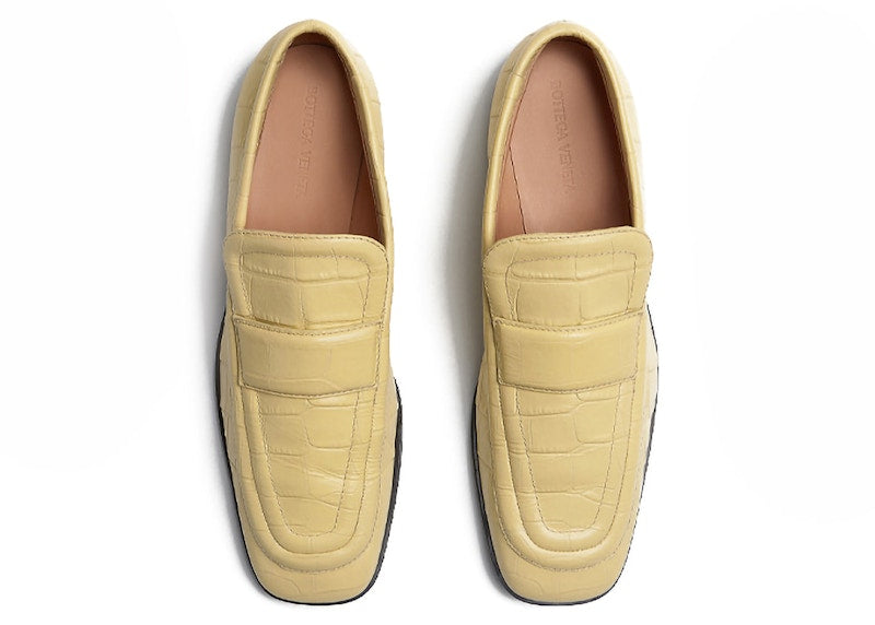 Bottega Veneta Croc-Effect Leather Loafer Yellow (Women's)