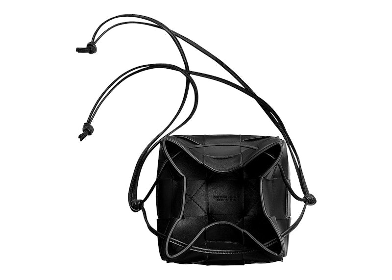 Bottega Veneta Crossbody Bucket Bag Small Intreccio Black