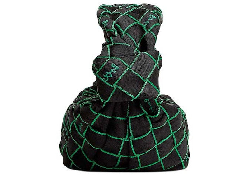 Bottega Veneta Double Knot Cloth Handbag Black