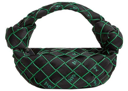 Bottega Veneta Double Knot Cloth Handbag Black