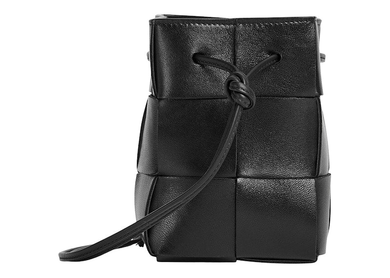 Bottega Veneta Drawstring Cassette Mini Intreccio Black