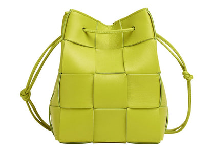 Bottega Veneta Drawstring Cassette Small Intreccio Kiwi