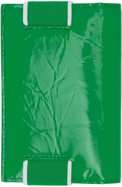 Bottega Veneta Elastic Band Bi-fold Card Case Green / White
