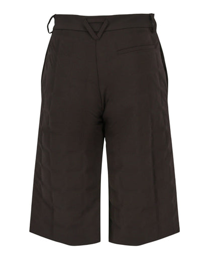 Bottega Veneta Embossed Quilted Shorts Fondente