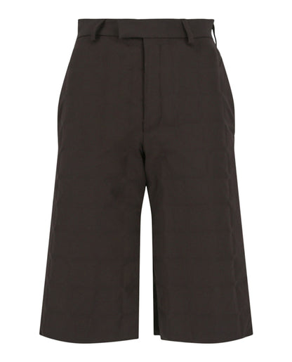 Bottega Veneta Embossed Quilted Shorts Fondente