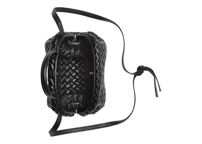 Bottega Veneta Handle Padded Intreccio Top Handle Mini Black