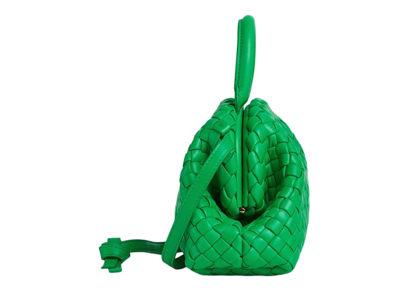 Bottega Veneta Handle Padded Intreccio Top Handle Mini Parakeet