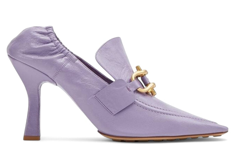 Bottega Veneta Horsebit Leather Pumps Purple (Women's)