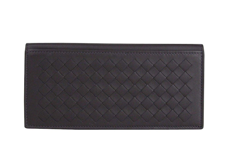 Bottega Veneta Intercciaco Bifold Wallet Dark Plum
