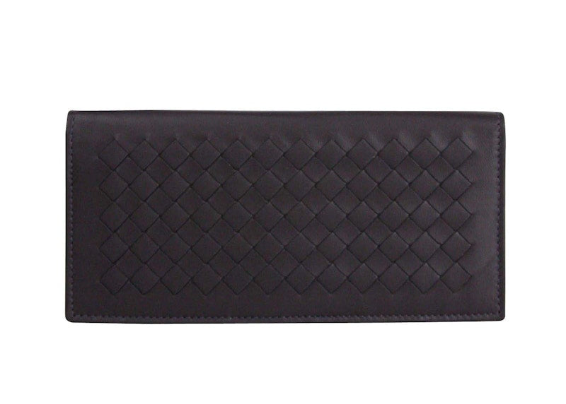 Bottega Veneta Intercciaco Bifold Wallet Dark Plum