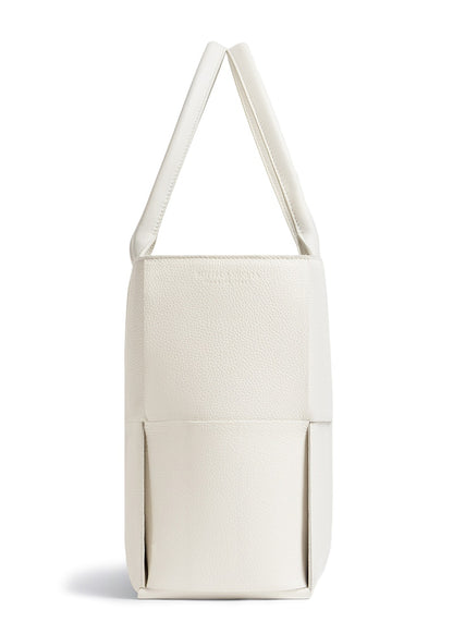 Bottega Veneta Intrecciato Arco Tote Medium White