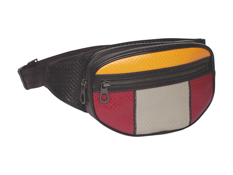 Bottega Veneta Intrecciato Belt Bag Black/Red/Yellow/Grey