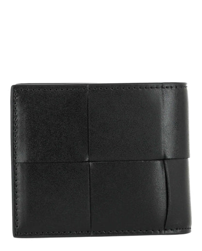 Bottega Veneta Intrecciato Bifold Wallet Black/Silver