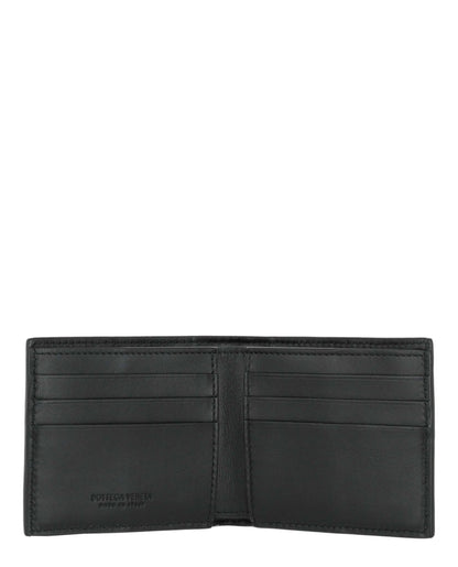 Bottega Veneta Intrecciato Bifold Wallet Black/Silver