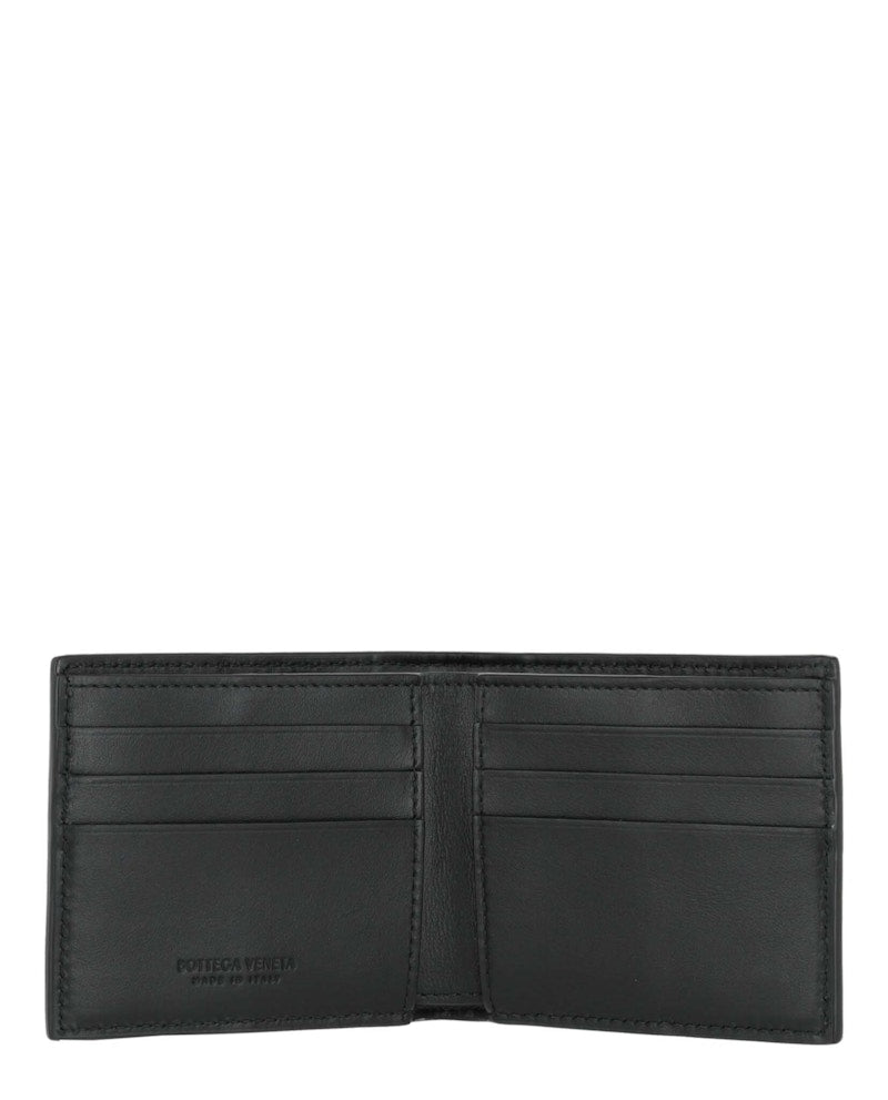 Bottega Veneta Intrecciato Bifold Wallet Black/Silver