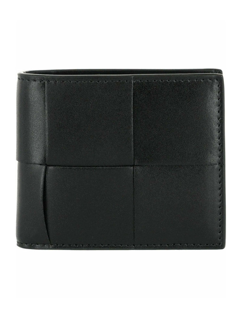 Bottega Veneta Intrecciato Bifold Wallet Black/Silver