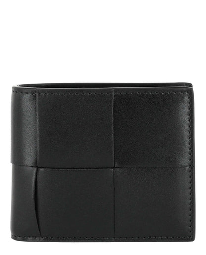 Bottega Veneta Intrecciato Bifold Wallet Black/Silver