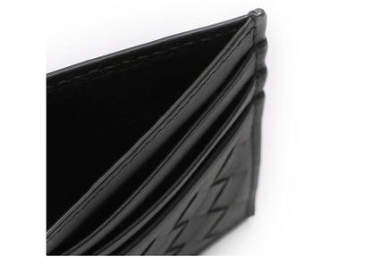Bottega Veneta Intrecciato Card Case Black