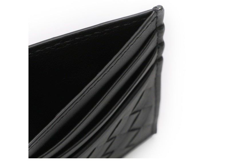 Bottega Veneta Intrecciato Card Case Black