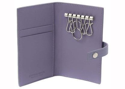 Bottega Veneta Intrecciato Card and Key Case Wallet Lavender